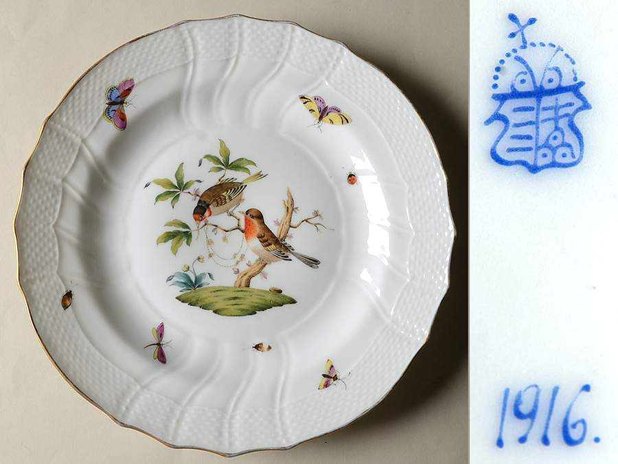 Rothschild Bird (RO) Dinner Plate by Herend-1