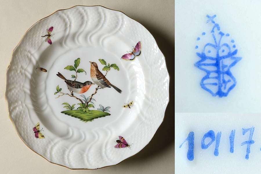 Rothschild Bird (RO) Salad Plate by Herend-1