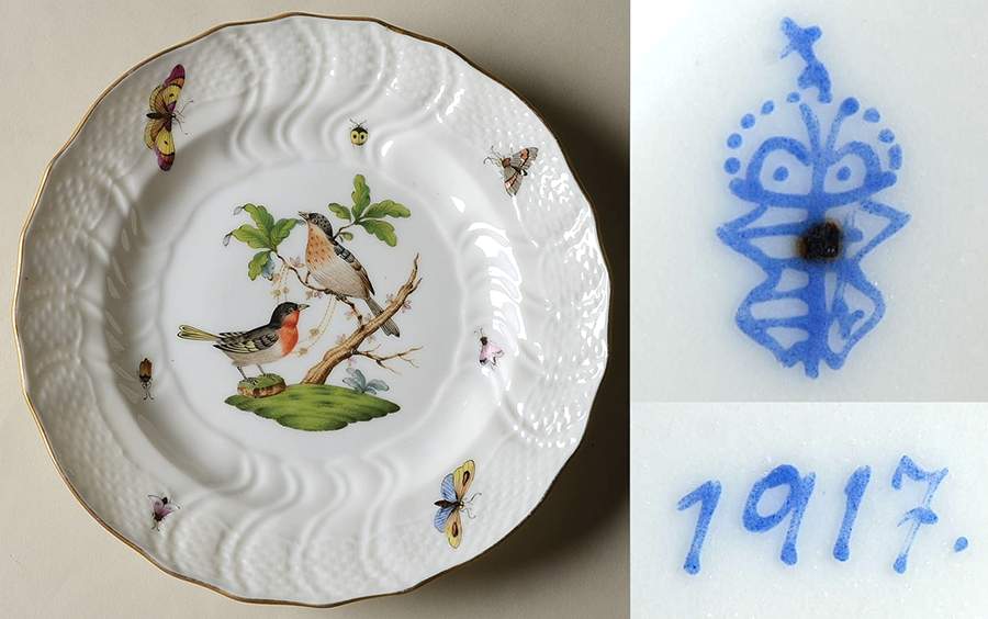 Rothschild Bird (RO) Salad Plate by Herend-1