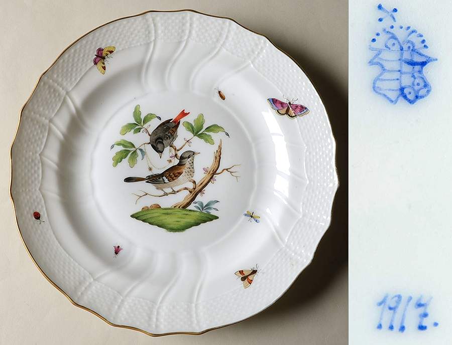Rothschild Bird (RO) Dinner Plate by Herend-1