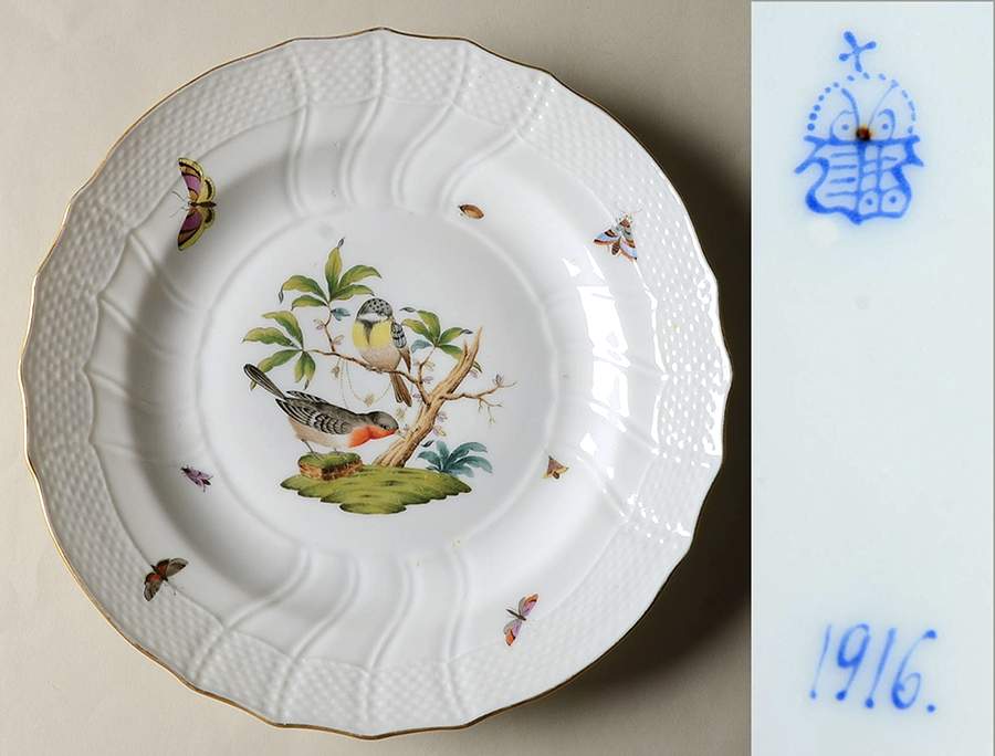 Rothschild Bird (RO) Dinner Plate by Herend-1