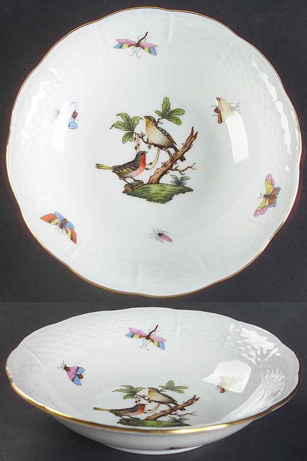 Rothschild Bird (RO) Fruit/Dessert (Sauce) Bowl by Herend-1