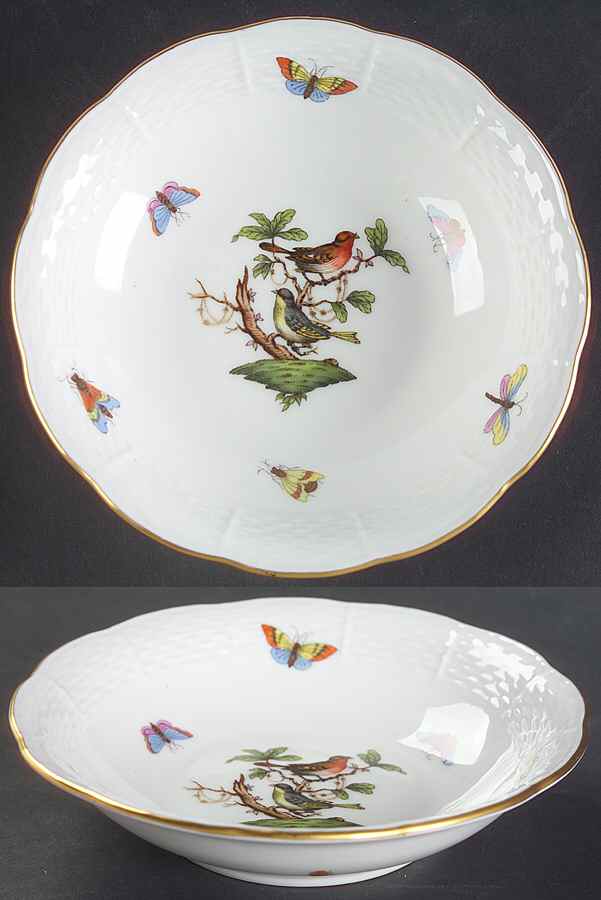 Rothschild Bird (RO) Fruit/Dessert (Sauce) Bowl by Herend-1