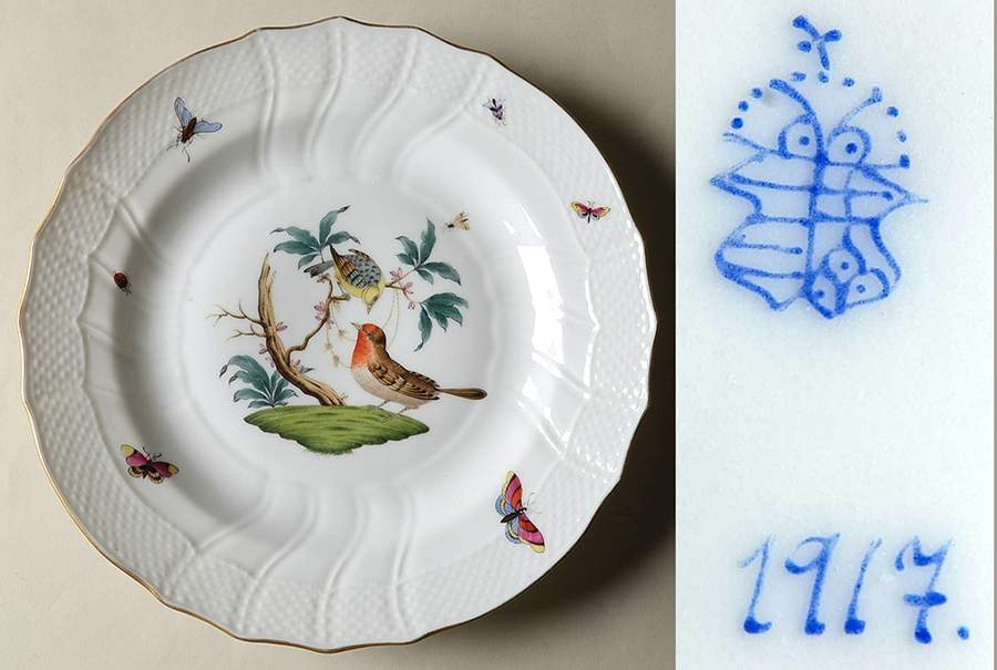 Rothschild Bird (RO) Dinner Plate by Herend-1