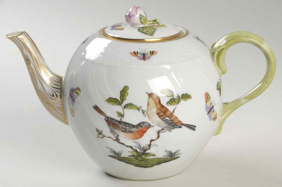 Rothschild Bird (RO) Teapot & Lid by Herend-1