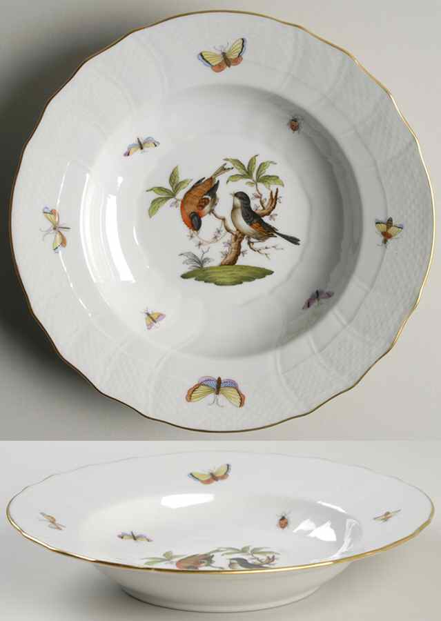 Rothschild Bird (RO) Rim Soup Bowl by Herend-1