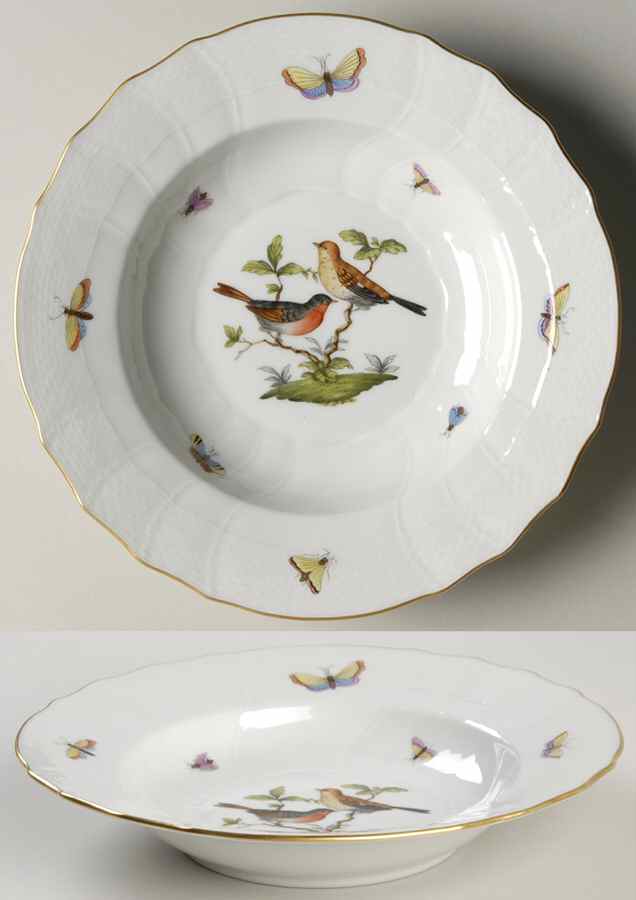 Rothschild Bird (RO) Rim Soup Bowl by Herend-1