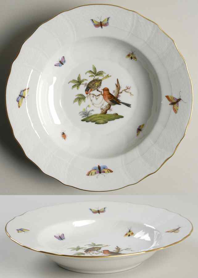 Rothschild Bird (RO) Rim Soup Bowl by Herend-1