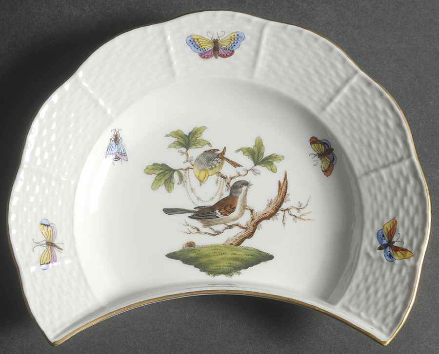 Rothschild Bird (RO) Crescent Salad Plate by Herend-1