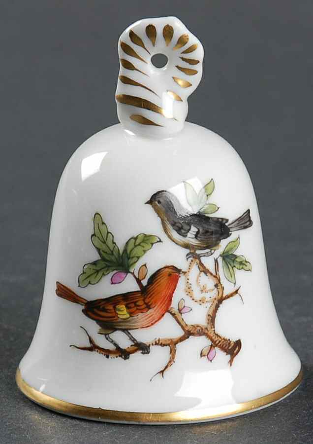 Rothschild Bird (RO) Bell Ornament by Herend-1