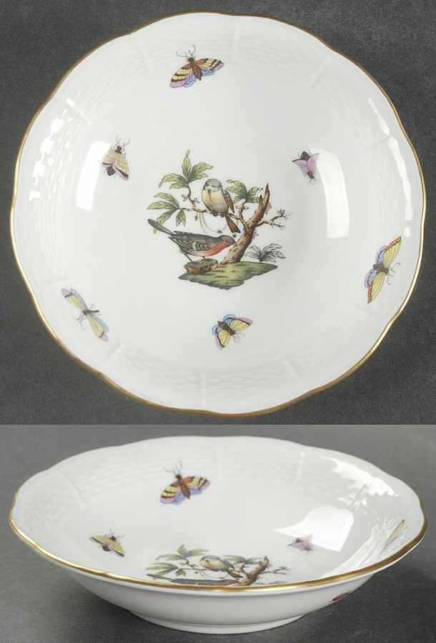 Rothschild Bird (RO) Fruit/Dessert (Sauce) Bowl by Herend-1