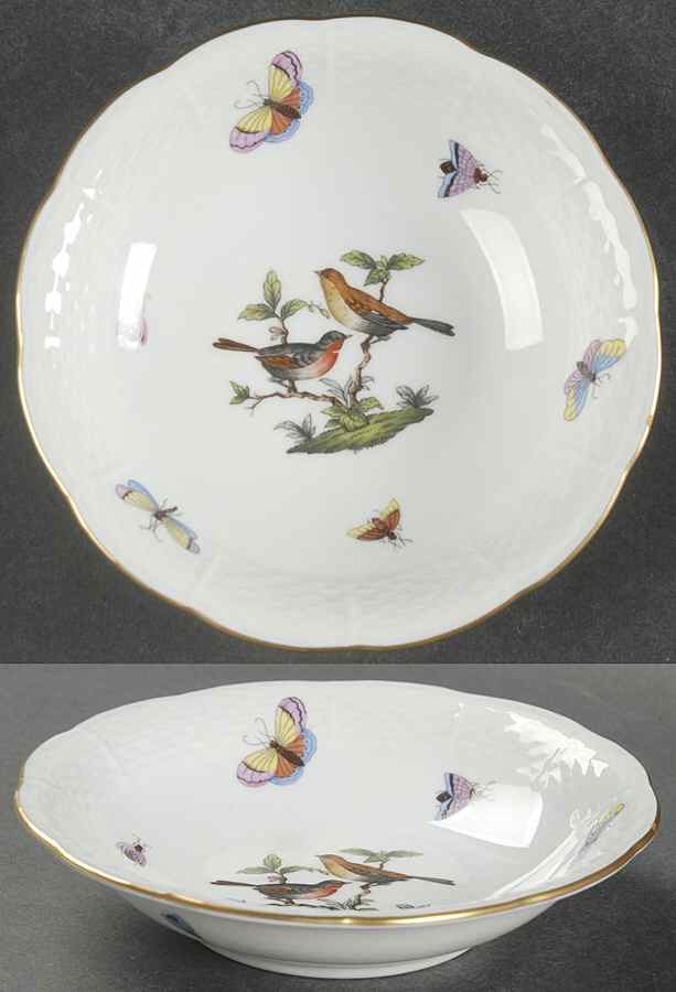 Rothschild Bird (RO) Fruit/Dessert (Sauce) Bowl by Herend-1