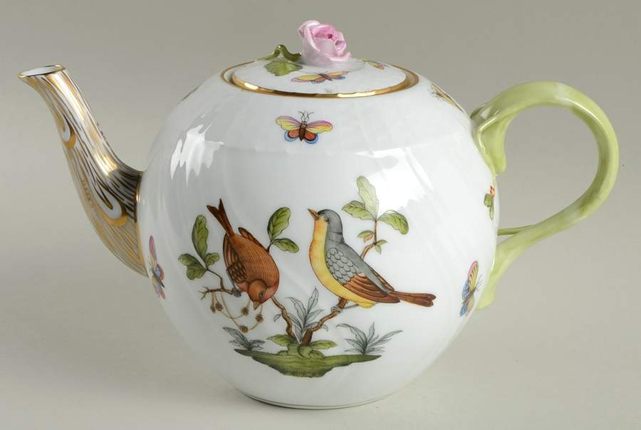 Rothschild Bird (RO) Teapot & Lid by Herend-1