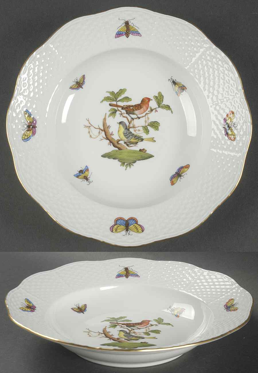 Rothschild Bird (RO) Rim Soup Bowl by Herend-1