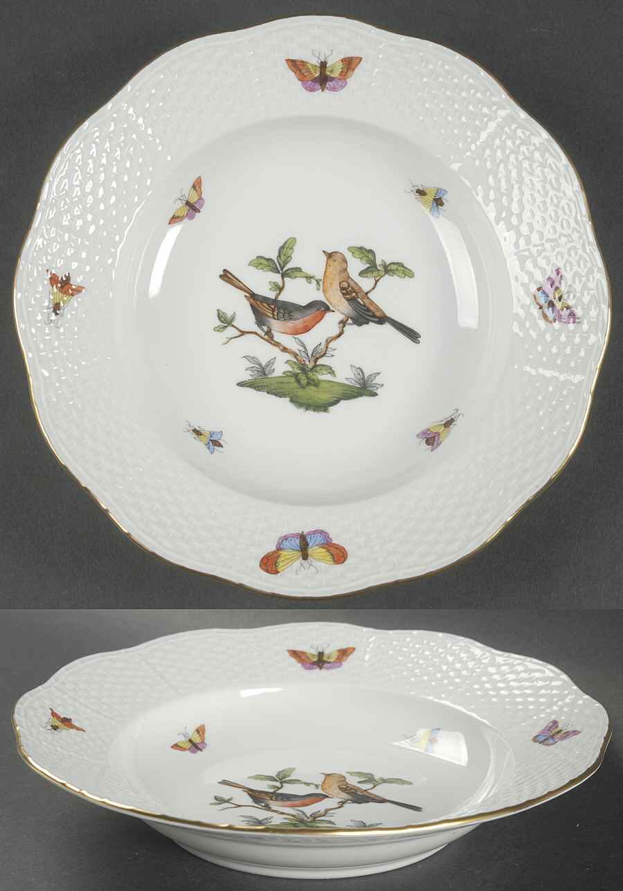 Rothschild Bird (RO) Rim Soup Bowl by Herend-1
