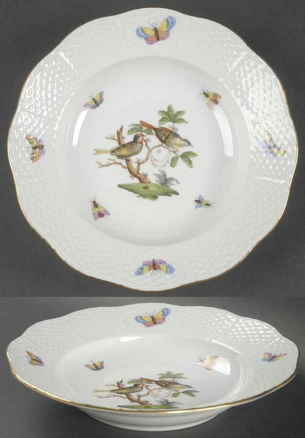 Rothschild Bird (RO) Rim Soup Bowl by Herend-1
