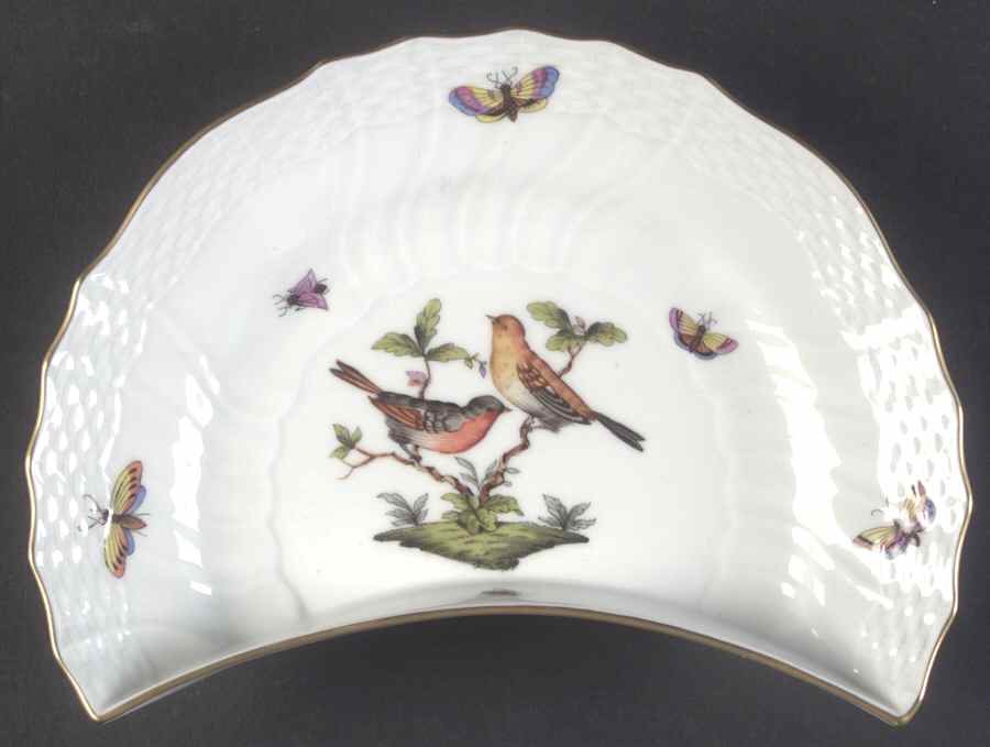 Rothschild Bird (RO) Crescent Salad Plate by Herend-1