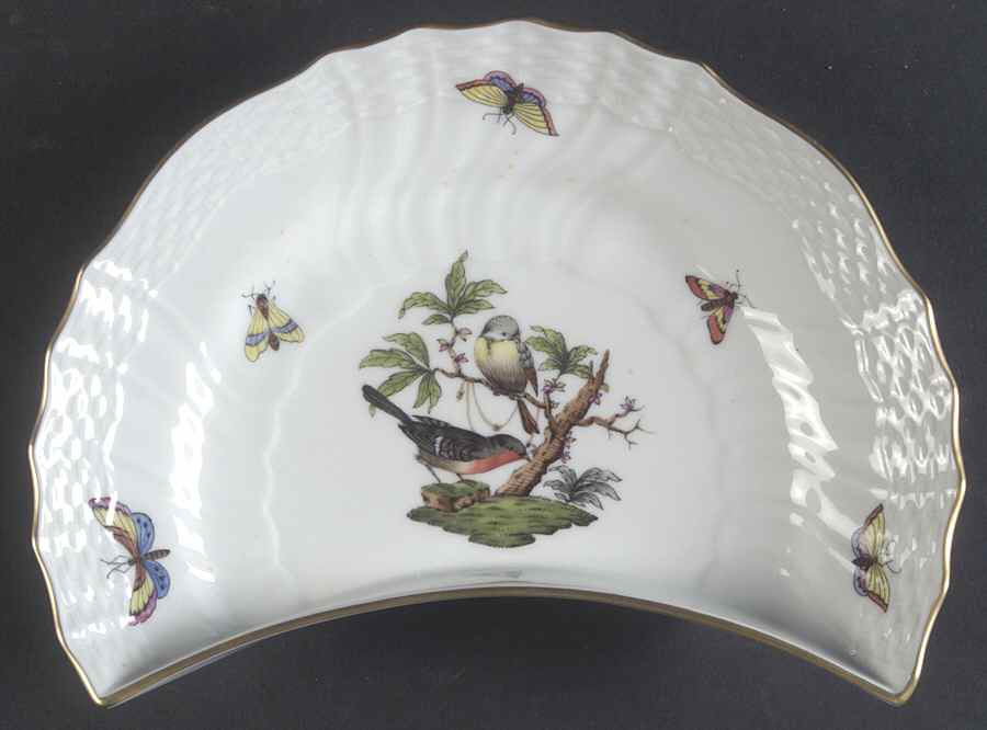Rothschild Bird (RO) Crescent Salad Plate by Herend-1
