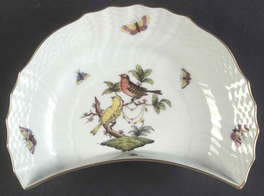 Rothschild Bird (RO) Crescent Salad Plate by Herend-1