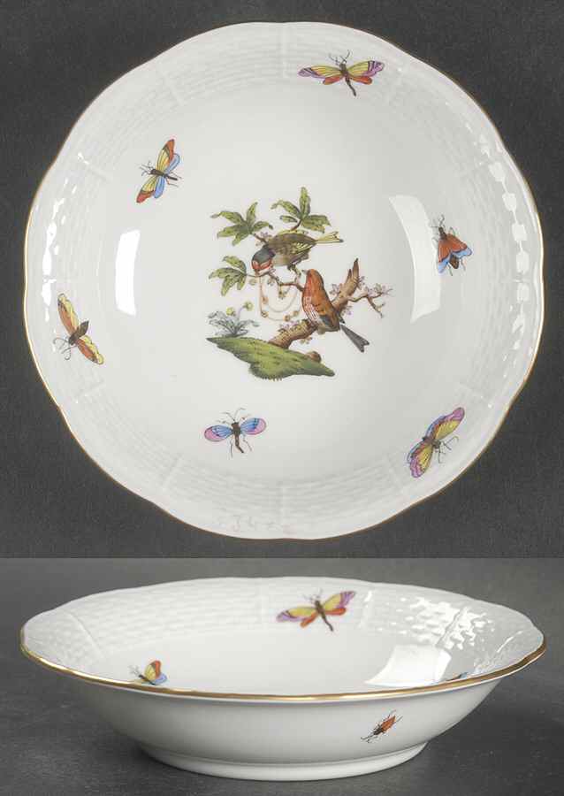 Rothschild Bird (RO) Fruit/Dessert (Sauce) Bowl by Herend-1