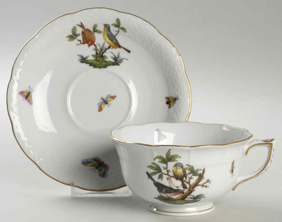 Rothschild Bird (RO) Breakfast Cup & Saucer Set by Herend-1