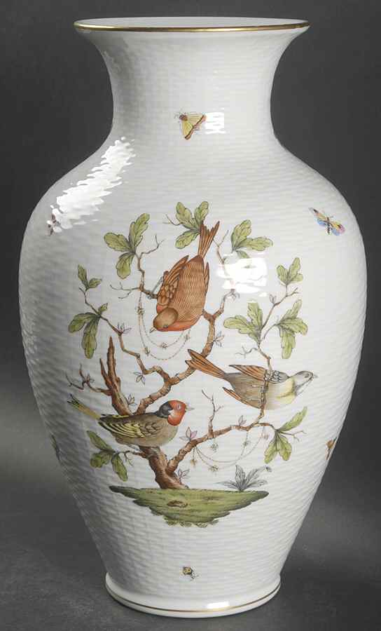 Rothschild Bird (RO) 13" Vase by Herend-1