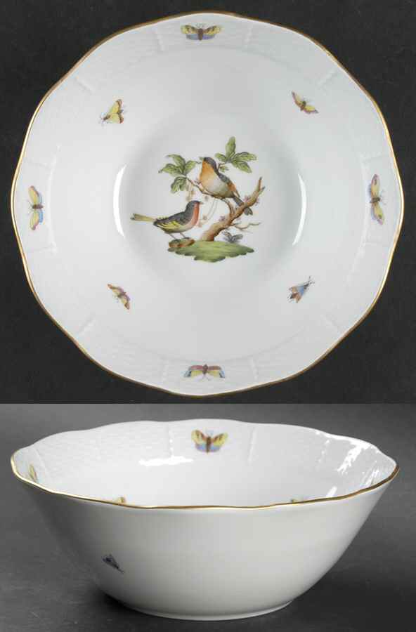 Rothschild Bird (RO) 8" Round Vegetable Bowl by Herend-1