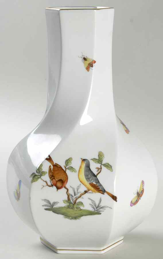 Rothschild Bird (RO) 8" Vase by Herend-1