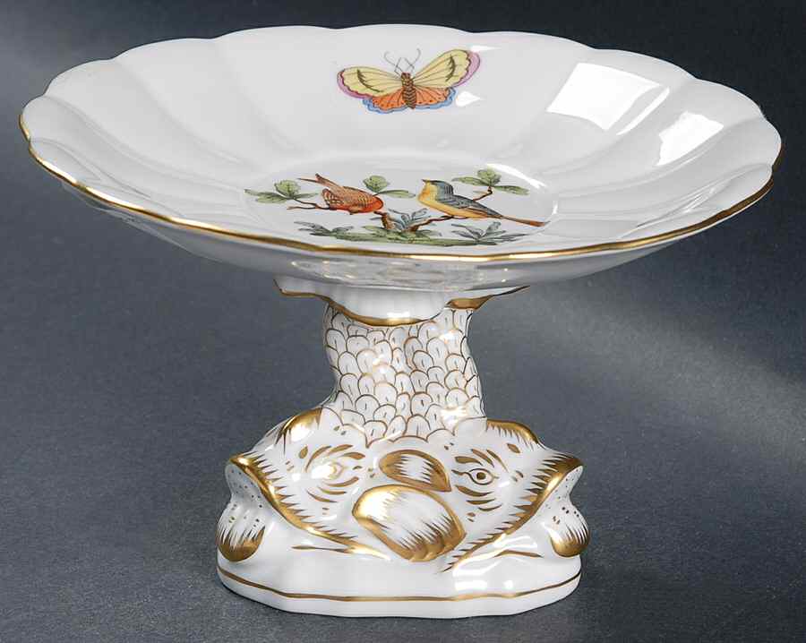 Rothschild Bird (RO) Round Compote (Height X Width) by Herend-1