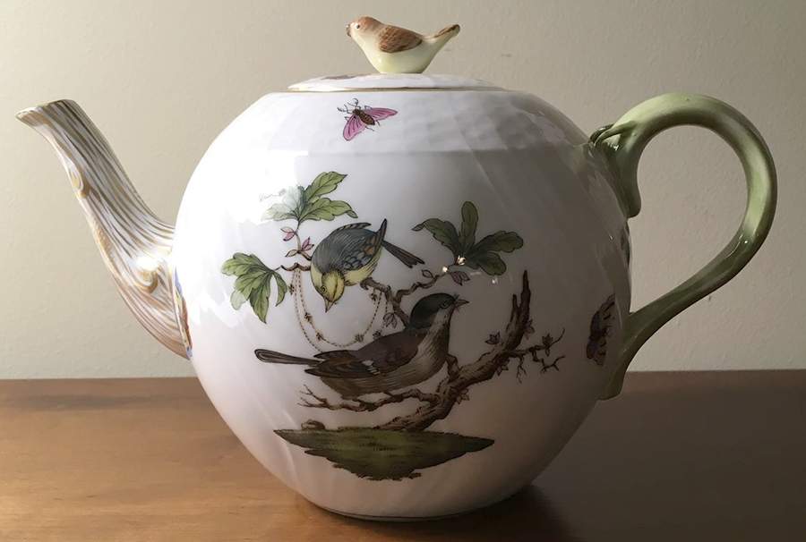 Rothschild Bird (RO) Individual Teapot & Lid by Herend-1