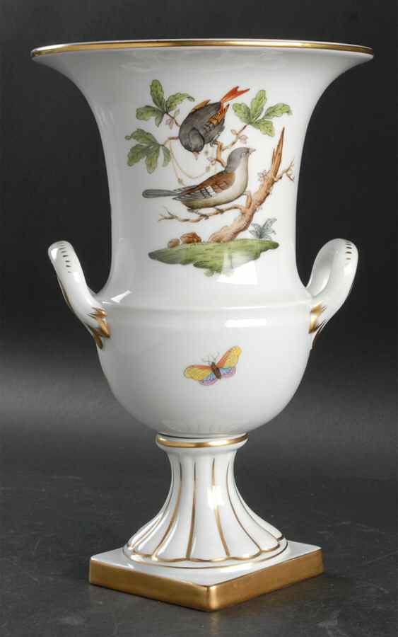 Rothschild Bird (RO) 9" Footed Urn by Herend-1