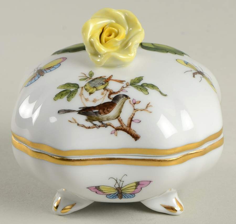 Rothschild Bird (RO) Bon Bon & Lid by Herend-1