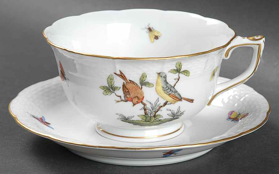 Rothschild Bird (RO) Breakfast Cup & Saucer Set by Herend-1