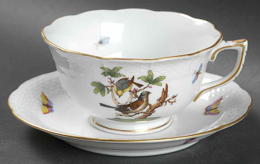 Rothschild Bird (RO) Breakfast Cup & Saucer Set by Herend-1