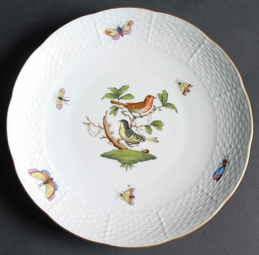 Rothschild Bird (RO) Dessert/Pie Plate by Herend-1