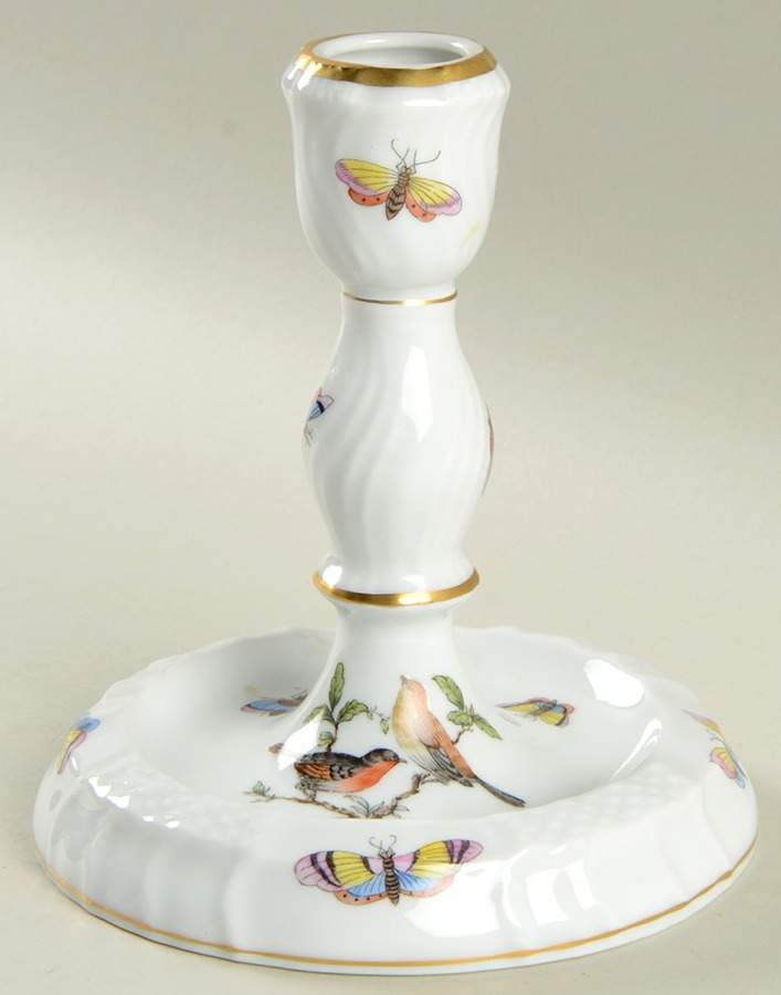 Rothschild Bird (RO) 5" Candlestick by Herend-1