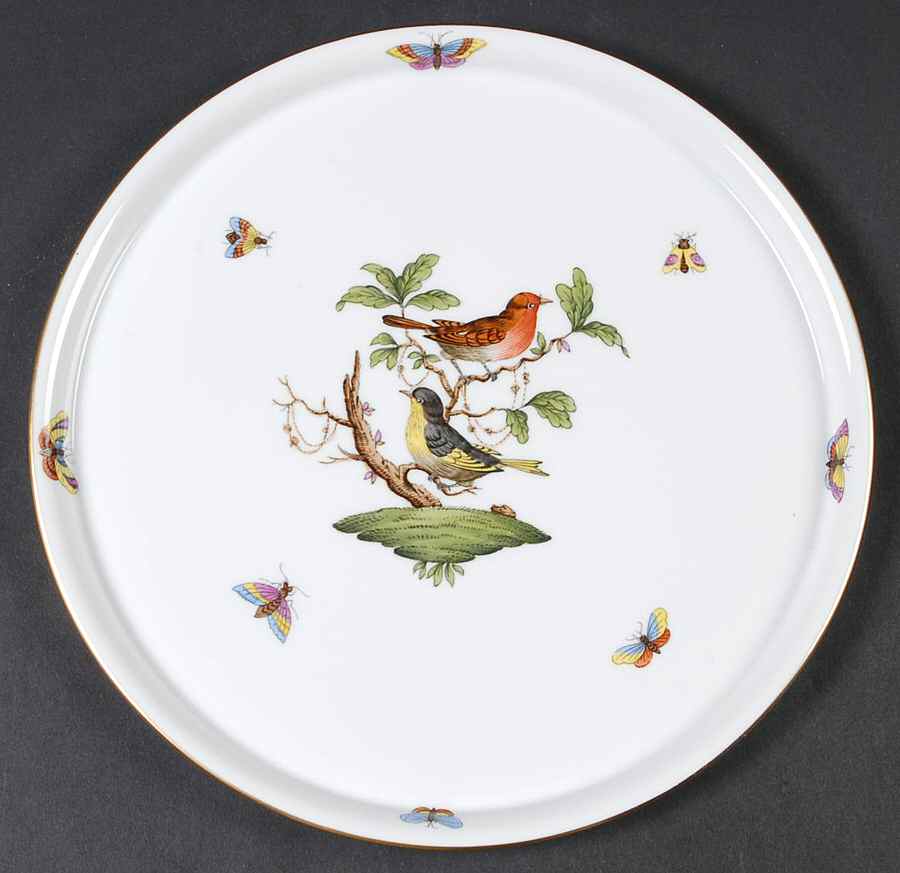 Rothschild Bird (RO) 10" Round Tray by Herend-1
