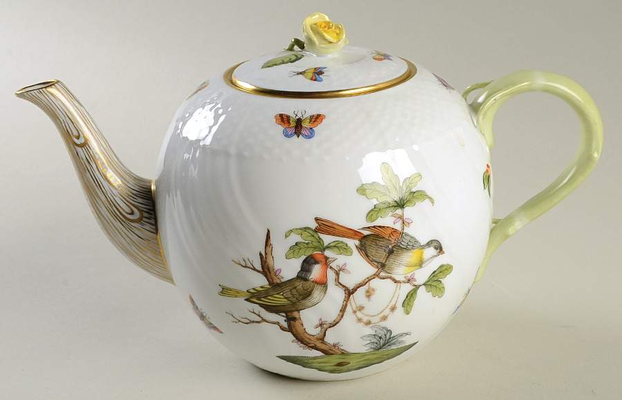 Rothschild Bird (RO) Teapot & Lid by Herend-1