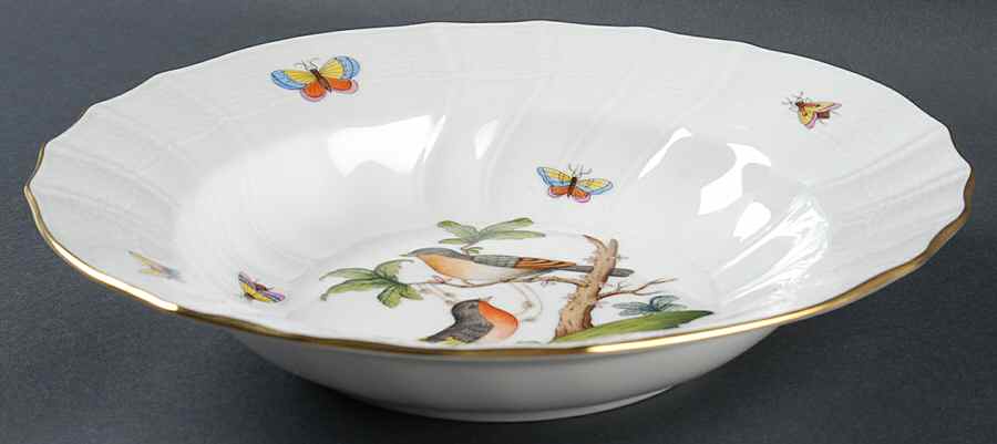 Rothschild Bird (RO) Large Rim Soup Bowl by Herend-1
