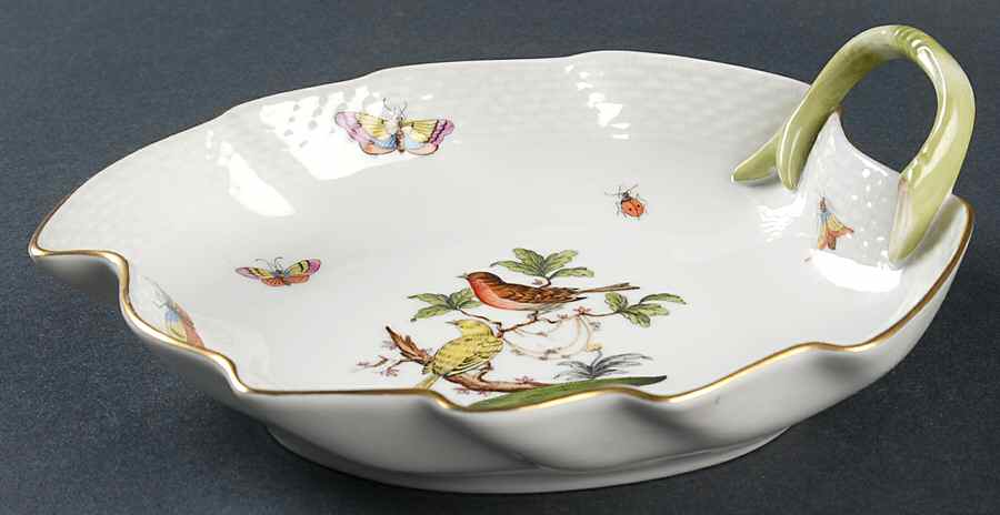 Rothschild Bird (RO) 8" Leaf Dish by Herend-1