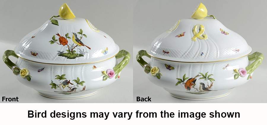 Rothschild Bird (RO) Oval Tureen & Lid by Herend-1