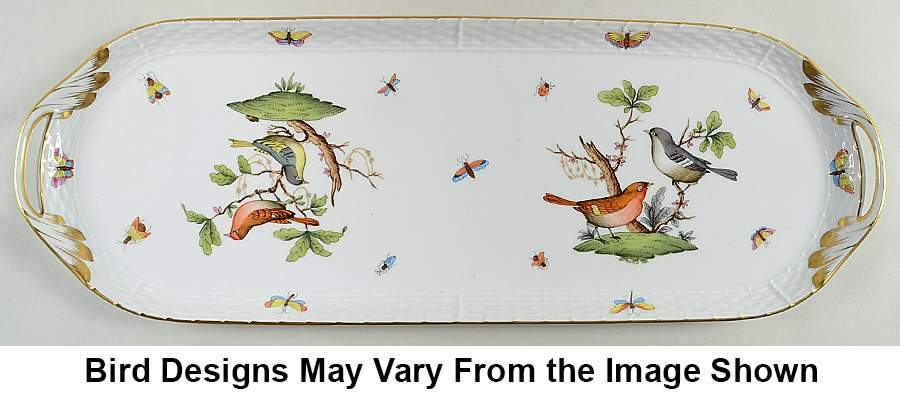 Rothschild Bird (RO) 19" Oblong Tray by Herend-1