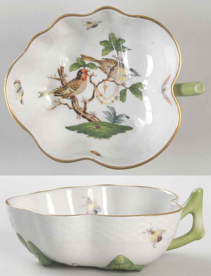 Rothschild Bird (RO) 5" Leaf Dish by Herend-1
