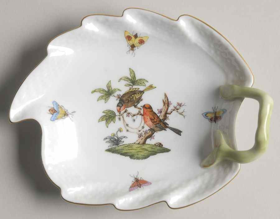 Rothschild Bird (RO) 5" Leaf Dish by Herend-1