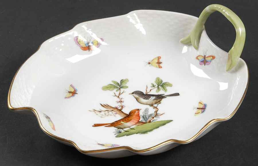 Rothschild Bird (RO) 7" Leaf Dish by Herend-1