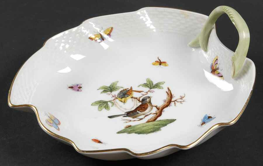 Rothschild Bird (RO) 7" Leaf Dish by Herend-1