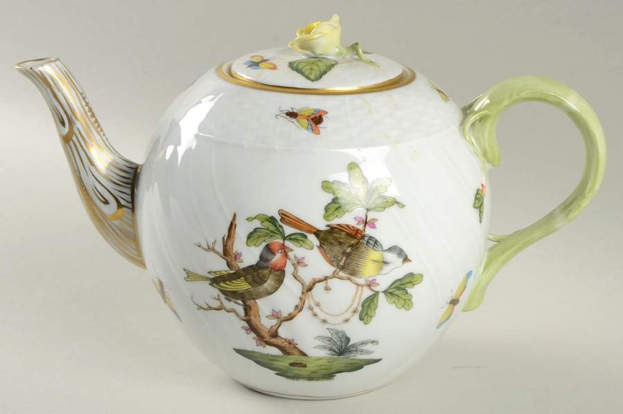 Rothschild Bird (RO) Teapot & Lid by Herend-1