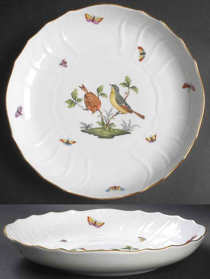Rothschild Bird (RO) 10" Round Vegetable Bowl by Herend-1