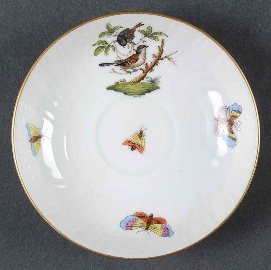 Rothschild Bird (RO) Saucer for Flat Demitasse Cup by Herend-1