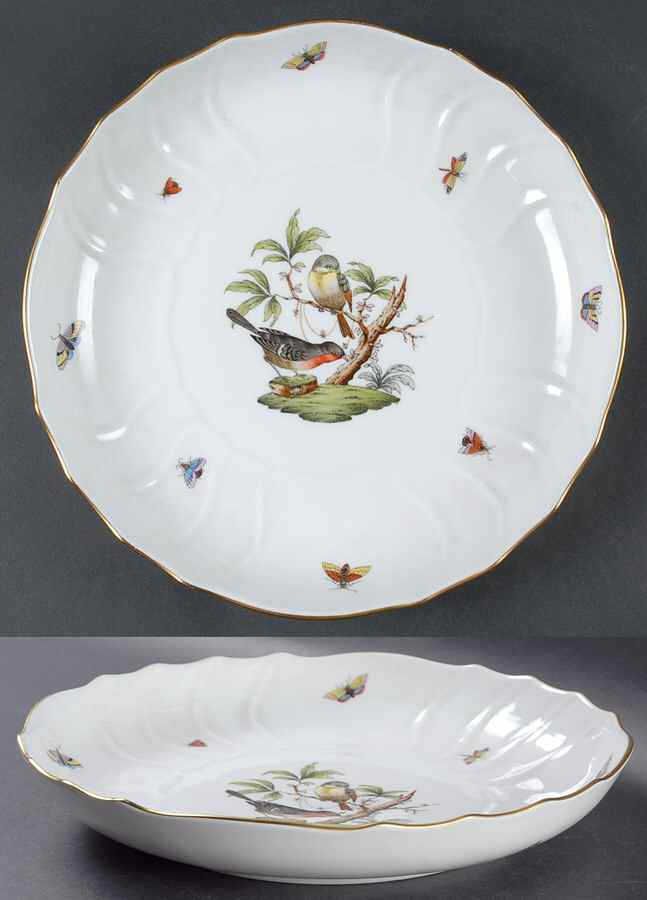 Rothschild Bird (RO) 10" Round Vegetable Bowl by Herend-1